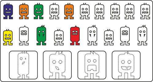 MonsterZ, Reihen, Nachfahren, Wahrnehmung, visuelle Wahrnehmung, Feinmotorik, Legasthenie, Dyskalkulie, Eltern, Kinder