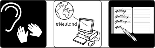 Neuland, sprechende Hände, Rechtschreibung, Legasthenie, LRS, Social Media, Schule