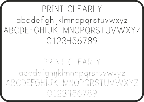 Print Clearly, Font, Schrifart, Legasthenie, Arbeitsblatt, Lehrer, Schule, Eltern, Kinder, Legasthenietrainer, Dyskalkulietrainer