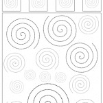 Spiralen nachfahren und unterscheiden