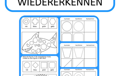 Formen, Legasthenie, Dyskalkulie, Arbeitsblatt, Schule, Wahrnehmung, Figur-Grunddifferenzierung