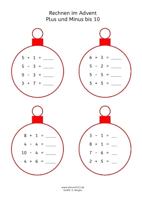 Advent, Rechnen, Mathe, Arbeitsblatt, Grundschule, Förderunterricht, Dyskalkulietraining, Dyskalkulie, Eltern, Kinder