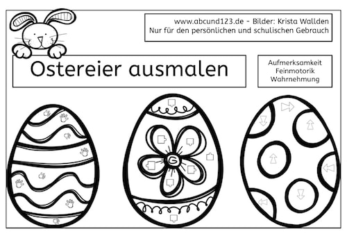 Ostereier anmalen, Ostern, malen, malen nach Symbolen, Wahrnehmung, Legasthenie, Dyskalkulie, visuelle Wahrnehmung, Feinmotorik, Aufmerksamkeit, Stephany Koujou, Eltern, Kinder, Arbeitsblatt, kostenlos