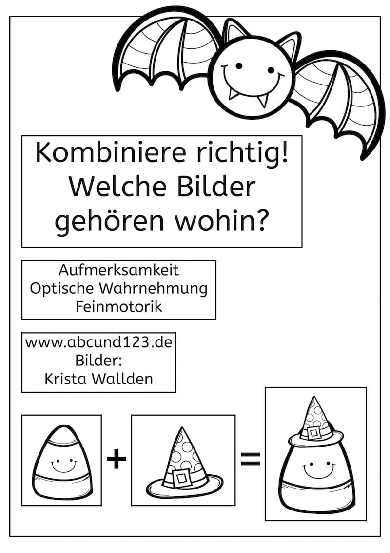 Halloween, Matrix, Aufmerksamkeit, optische Wahrnehmung, Feinmotorik, Vorschule, Grundschule, Kombinatorik, Logik, Förderschule, Stephany Koujou, AFS-Methode, Download1, Wahrnehmung1