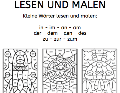 Kleine Wörter lesen und malen, lesen, lesen1, download1, Legasthenie, Legasthenietraining, AFS-Methode, Stephany Koujou, Malen nach Zahlen, Malen nach Wörtern, Grundschule, Vorschule, Förderschule