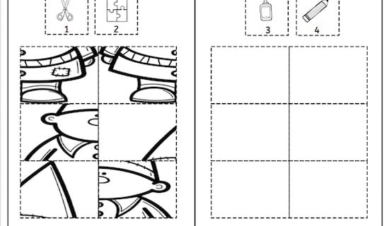 Wichtel, Wichtel-Puzzles, Klebepuzzle, Puzzle, Feinmotorik, Wahrnehmung, Vorschule, Grundschule, Schule, Förderschule, AFS-Methode, Stephany Koujou