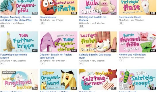 Bastelvideos, Video, basteln, kreativ, Eltern, Kinder