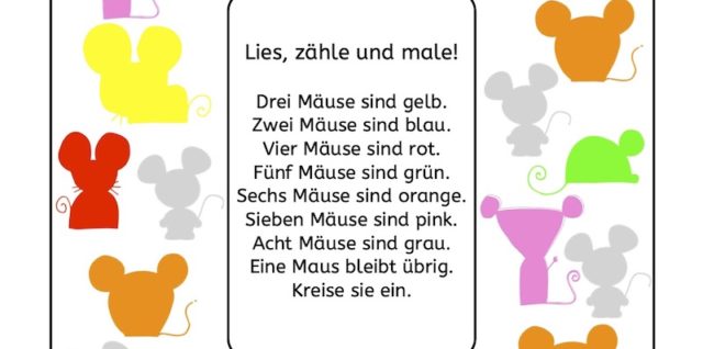 Lesezählmalblatt: Mäuse, Lesezählmalblatt, lesen, zählen, malen, Wahrnehmung, Lesematerial, AFS-Methode, Koujou, Stephany Koujou, Lesemalblatt, Grundschule, Vorschule, Förderschule, AFS-Training, Legasthenie, Legasthenietraining, Dyskalkulie, Dyskalkulietraining, Coronavirus gratis Material